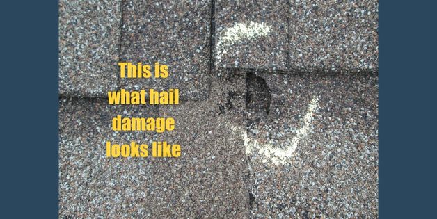 what does hail damage look like